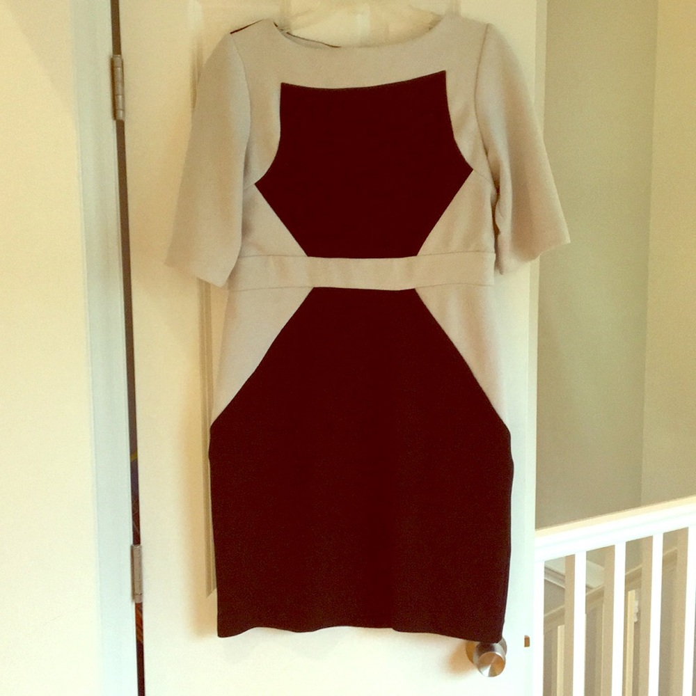Gorgeous Black and White Colorblock Dress.